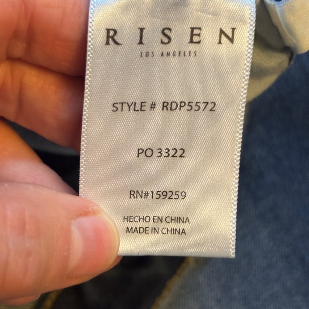 Risen Women’s High-Rise Wide Leg Jeans in Dark Blue - Picture 5 of 5
